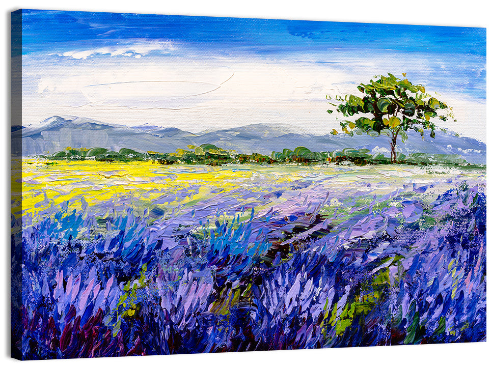 Lavender Field in Provence Wall Art, canvas print, landscape