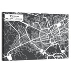 Tirana City Map Wall Art