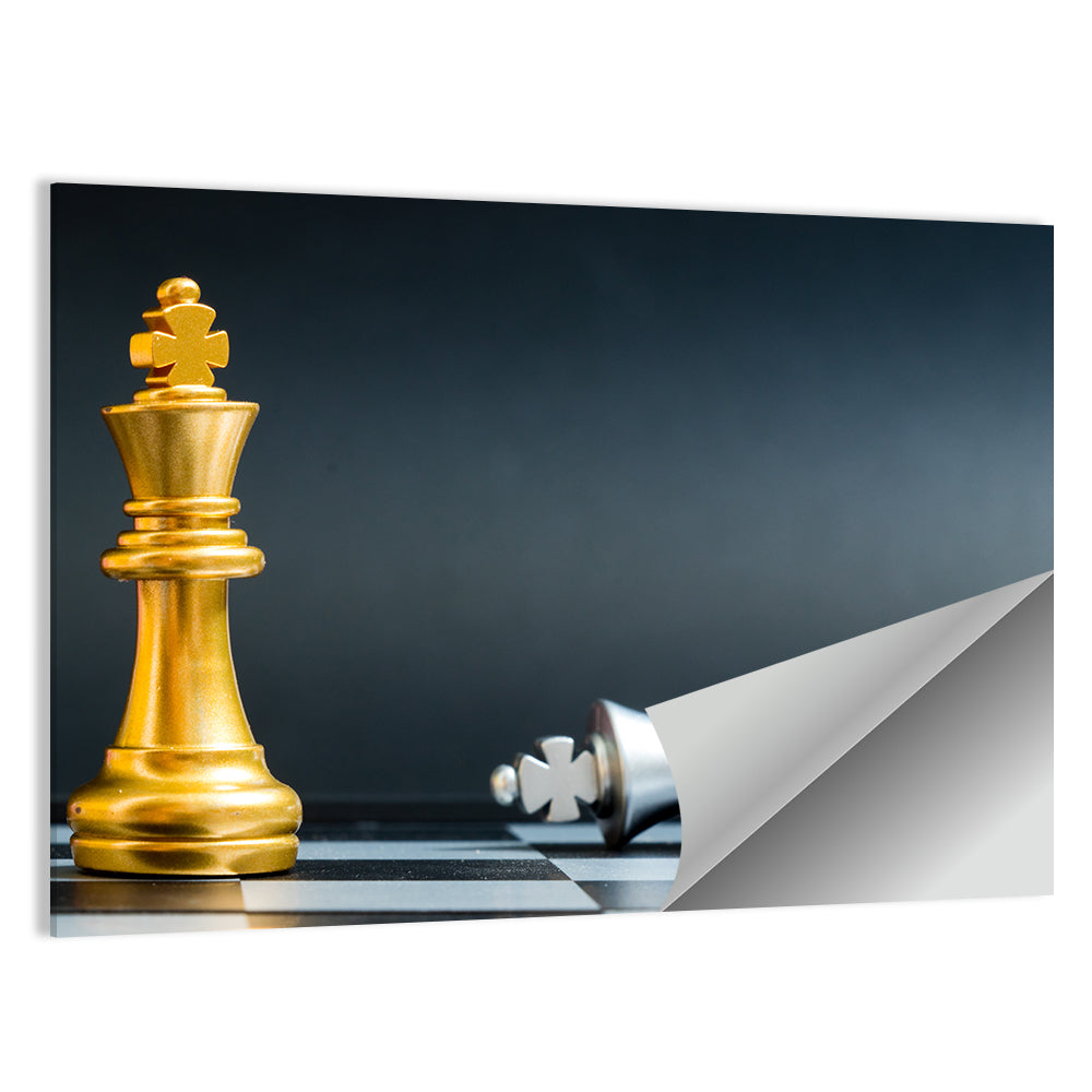 Gold King Victorious Over Fallen Silver King Wall Art