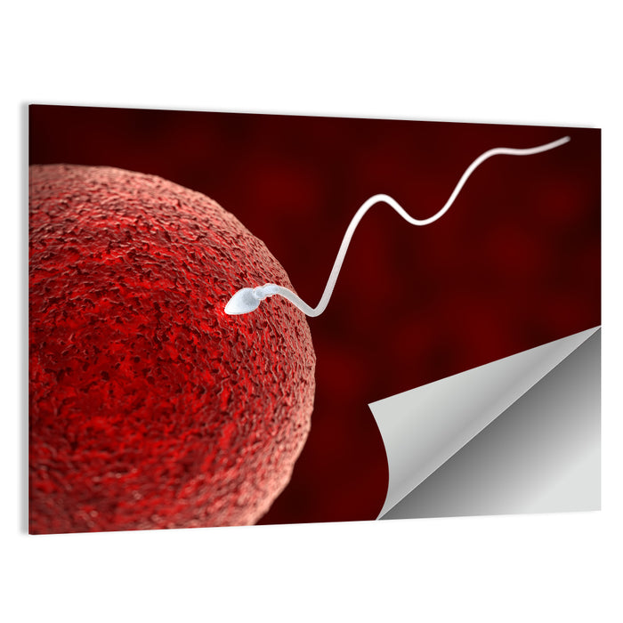 Sperm Approaching Ovum Wall Art as a poster print