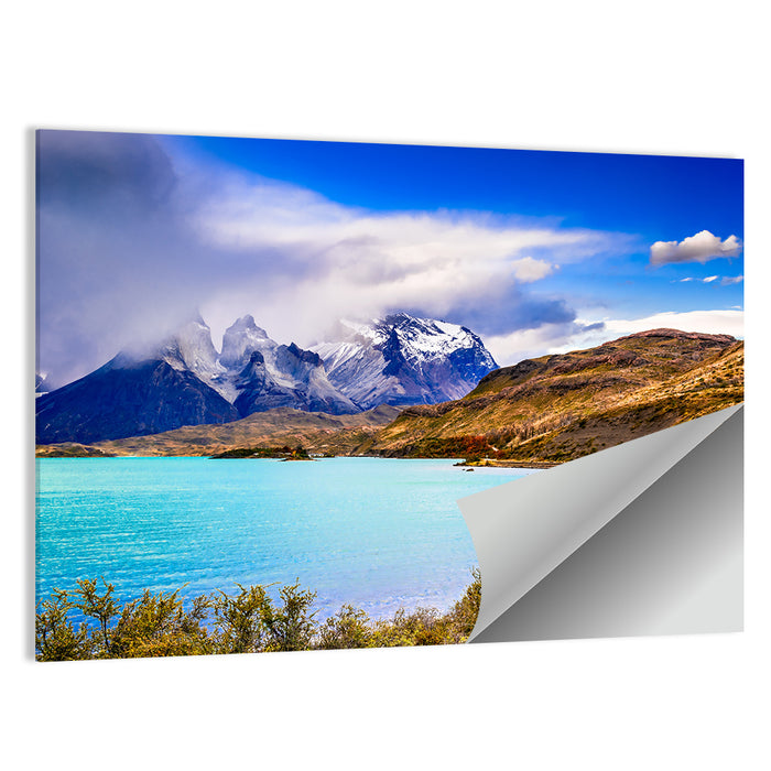 Torres Del Paine Mountain Lake Wall Art as a poster print