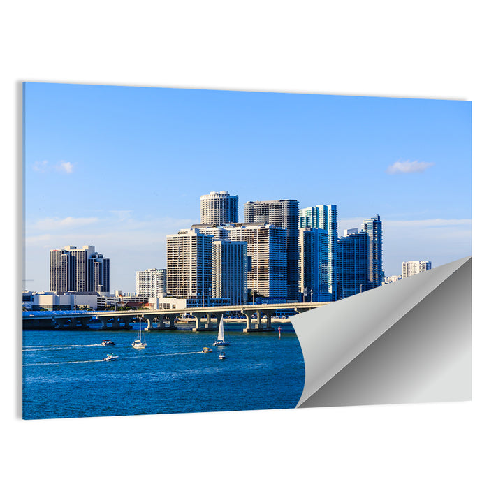Miami Skyline Wall Art as a poster print