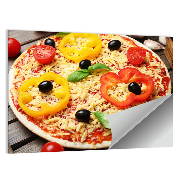 Pizza Ingredients Close-up Wall Art as a poster print