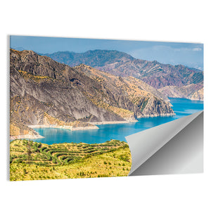 Nurek Reservoir In Tajikistan Wall Art