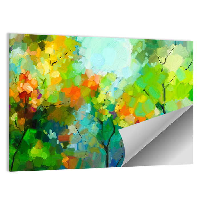 Colorful Forest Canopy Wall Art as a poster print