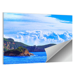 Paleokastrica Coastline In Corfu Wall Art