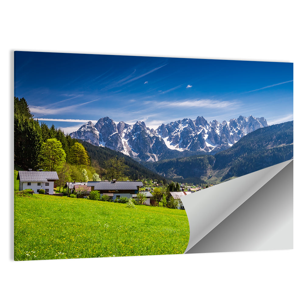 Gosau Village in Austrian Alps Wall Art