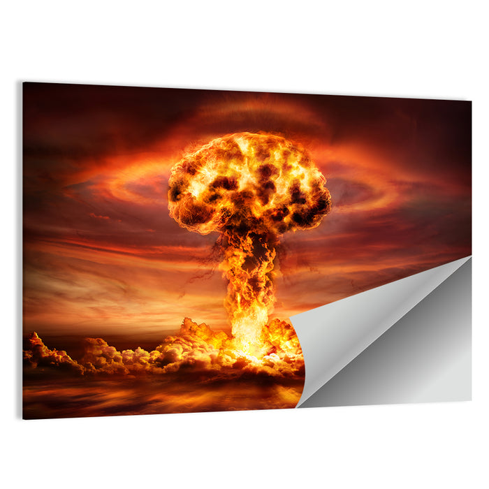 Nuclear Mushroom Cloud Wall Art as a poster print