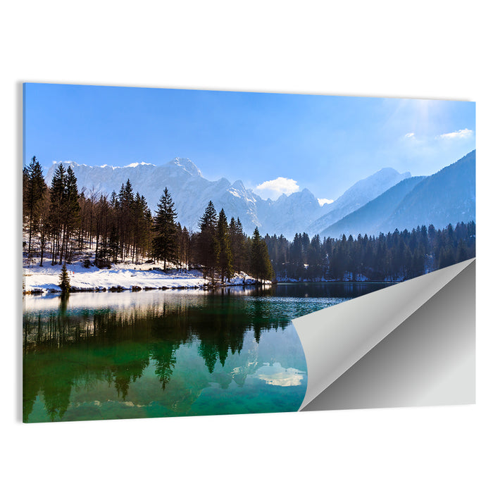Alpine Lake Reflection Wall Art as a poster print