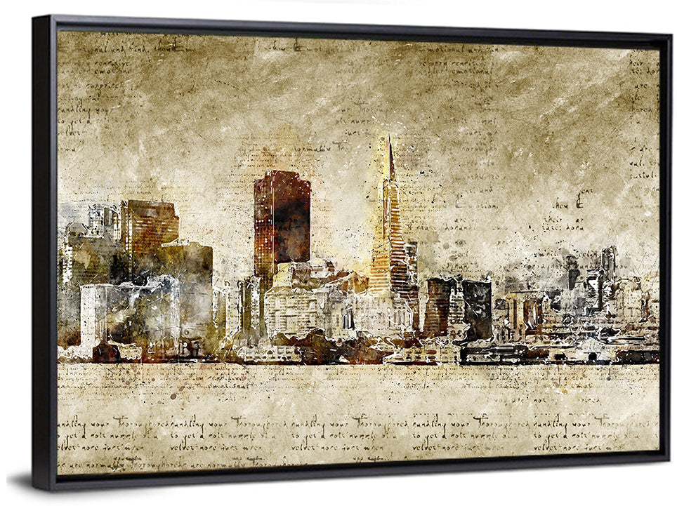 San Francisco Parchment Skyline Wall Art