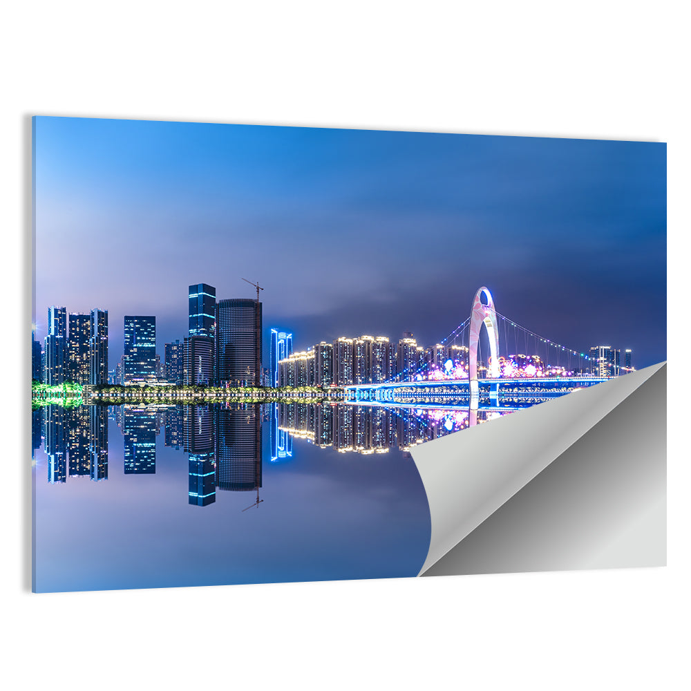 Guangzhou Skyline at Liede Bridge Wall Art