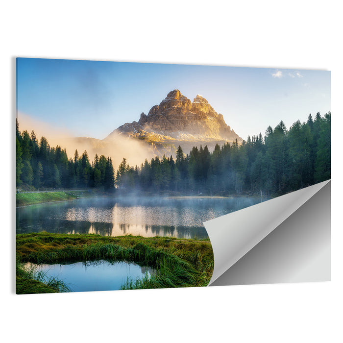Lago D'antorno with Tre Cime Peaks Wall Art as a poster print