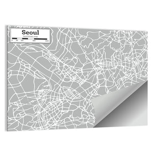 Seoul Map Wall Art