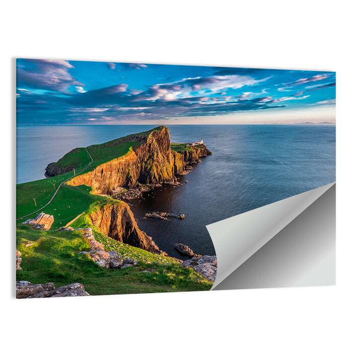 Neist Point Lighthouse at Golden Hour Wall Art as a poster print