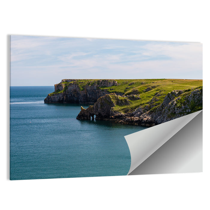 Barafundle Bay Clifftop and Sea Arch Wall Art as a poster print