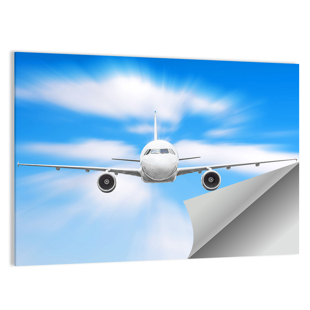 Front View Airliner with Motion Blur Wall Art