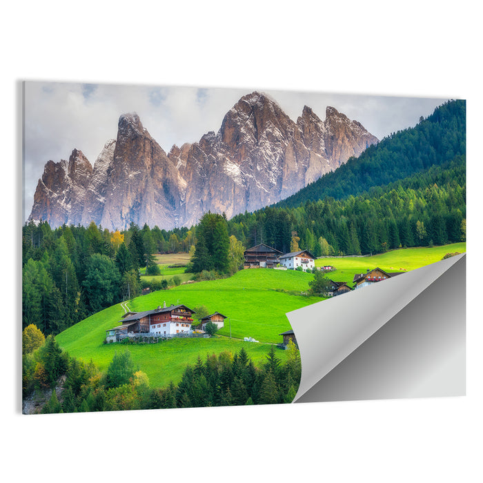 Santa Maddalena Village, Dolomites Wall Art as a poster print