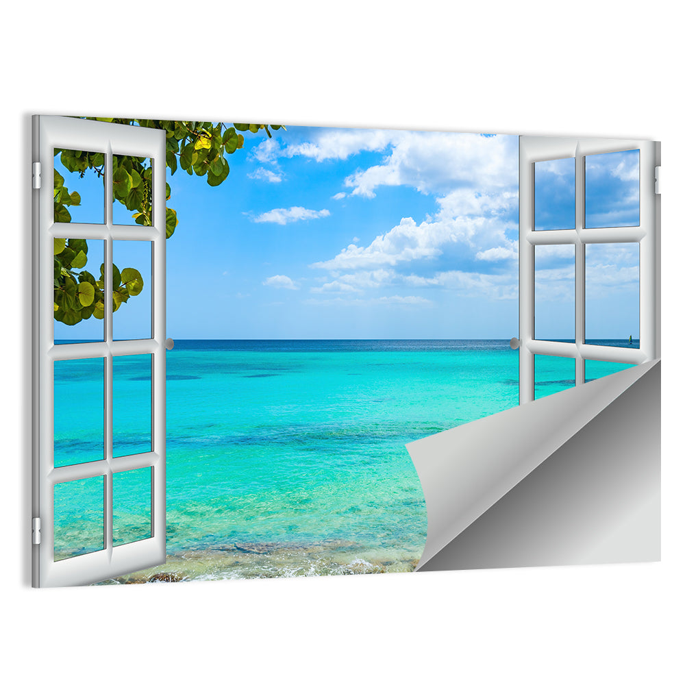 Dominican Republic Window Seascape Wall Art