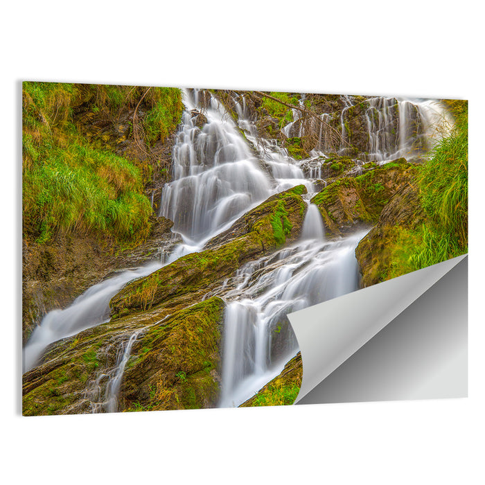 Tiered Waterfall in Val D'aosta Wall Art as a poster print