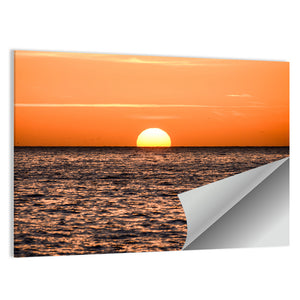 Sun Setting In The Sea Wall Art