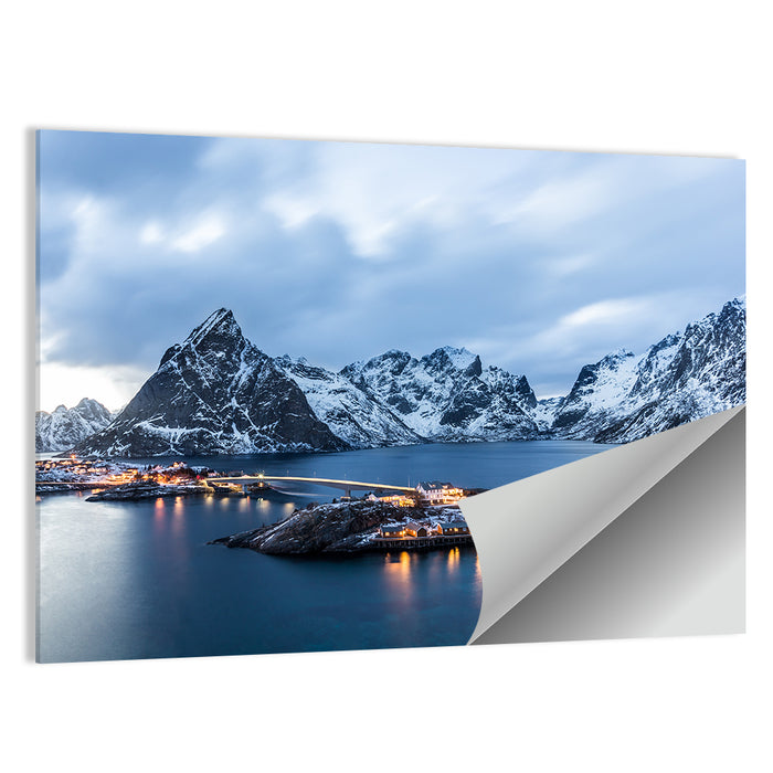 Blue Hour Over Reine, Lofoten Wall Art as a poster print