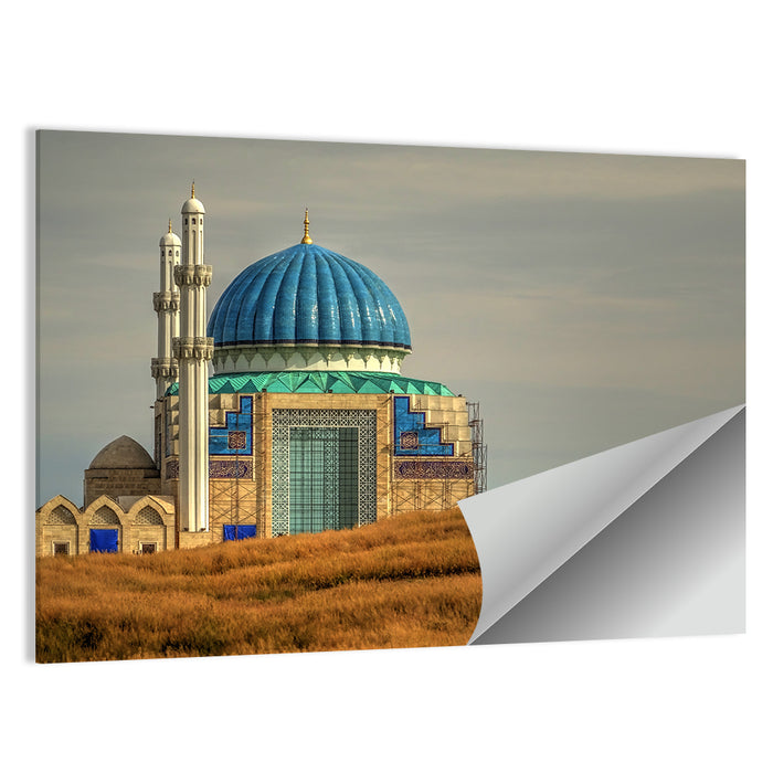 Blue Domed Mosque in Turkistan Wall Art as a poster print