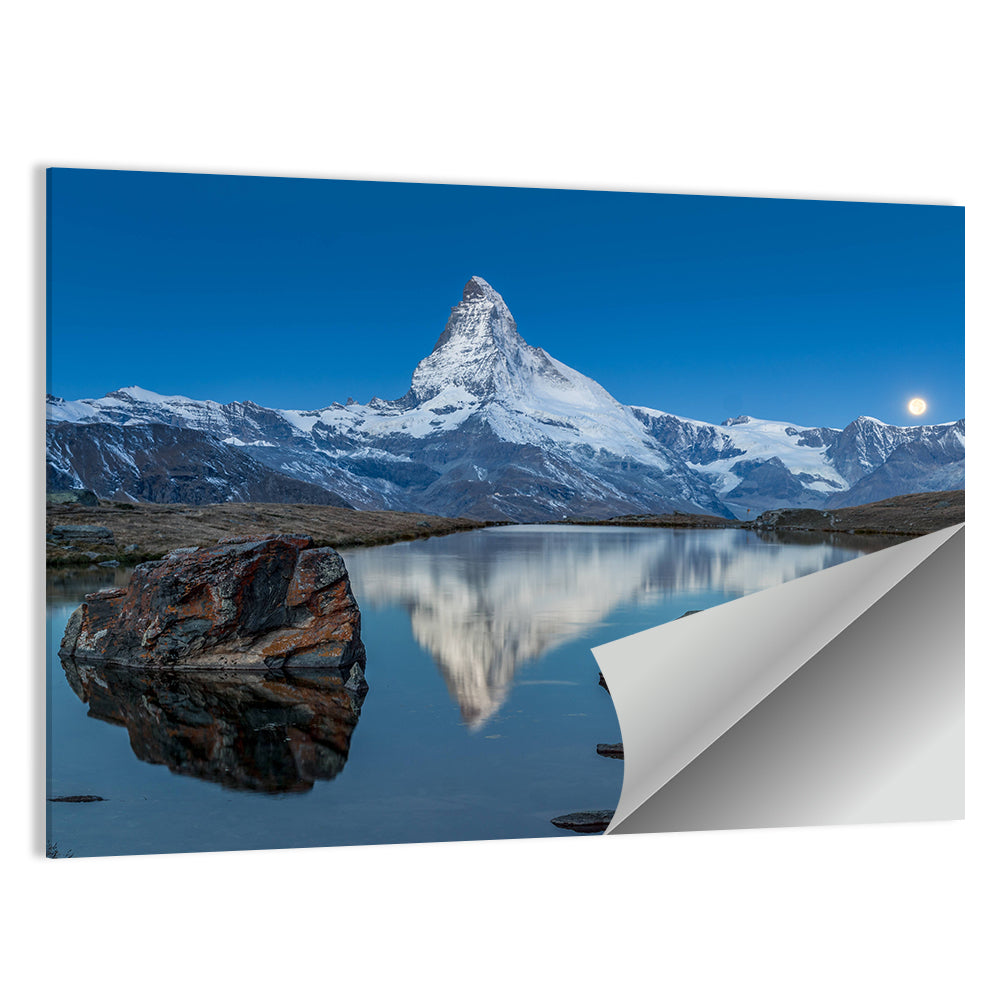 Matterhorn Sunset Over Stelli Lake Wall Art
