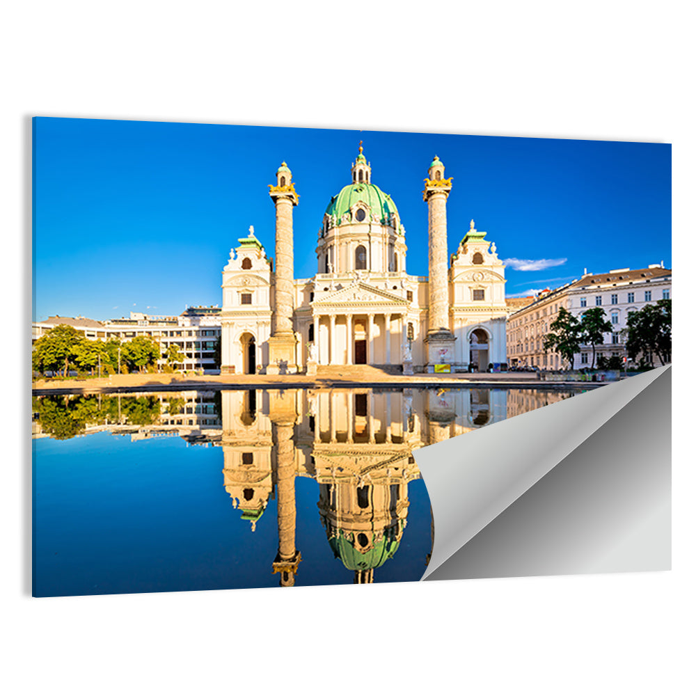 Karlskirche with Reflecting Pool Wall Art
