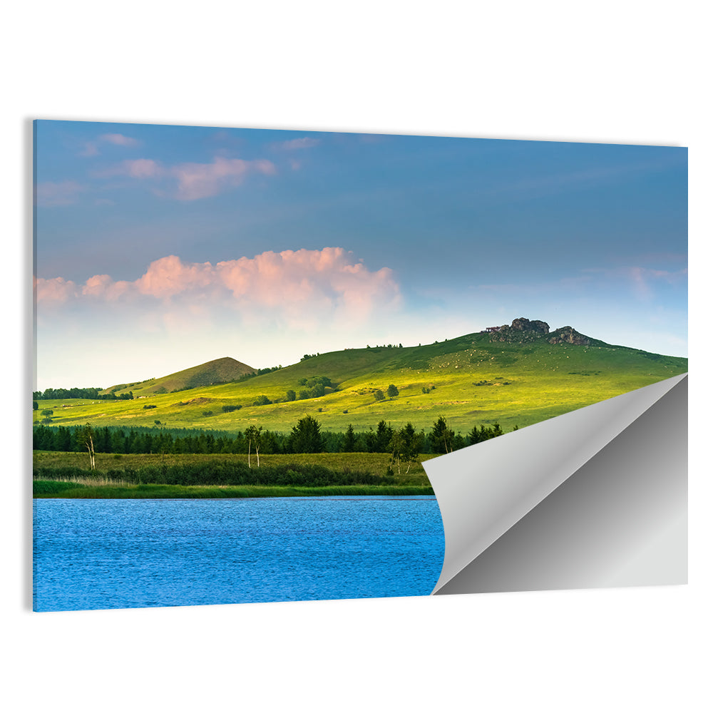 Hongsong Lake with Mountain Peak Wall Art