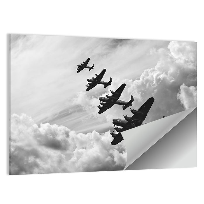 Lancaster Bombers in Formation Wall Art as a poster print