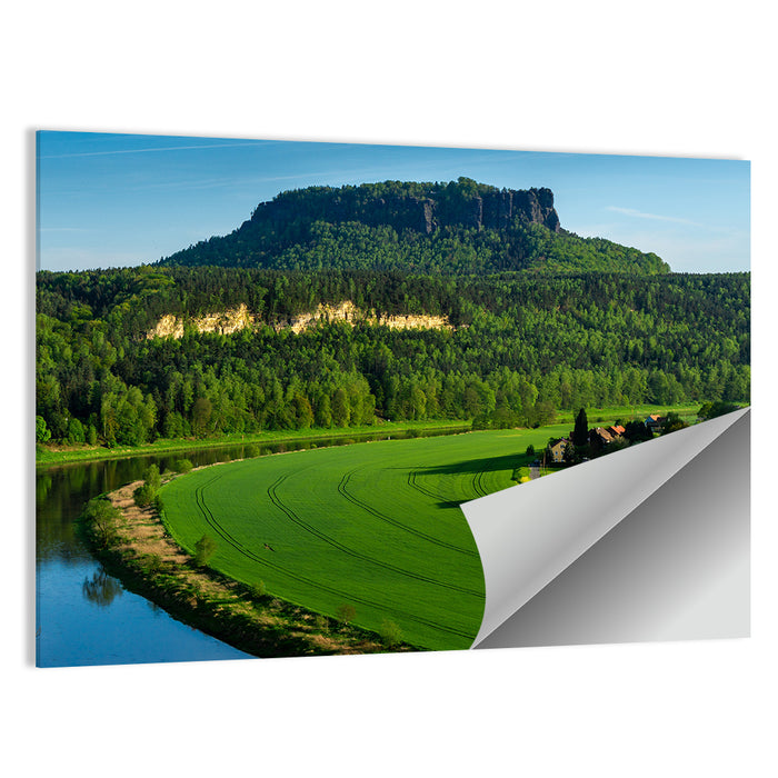Lilienstein Mountain in Bad Schandau Wall Art as a poster print