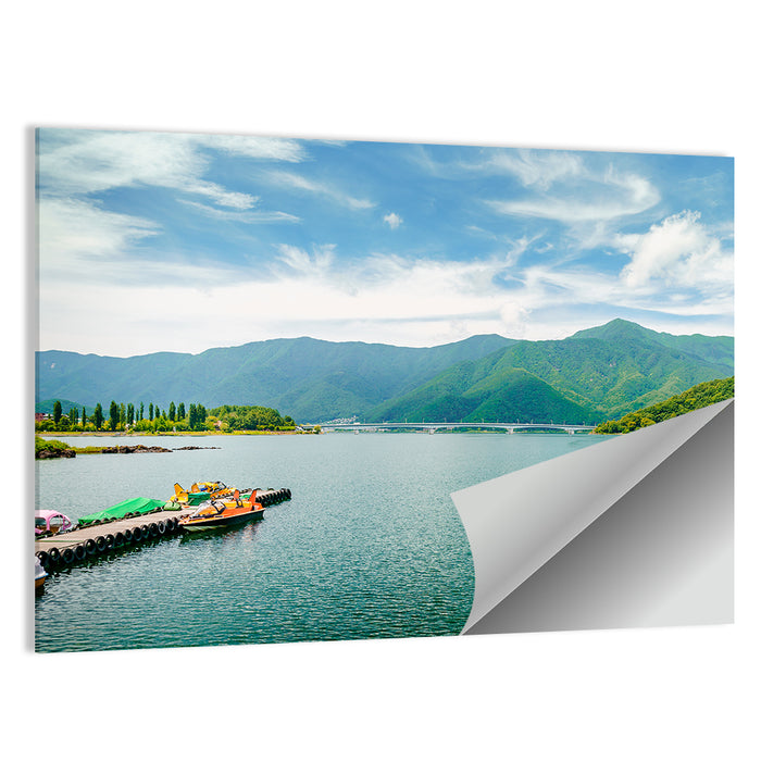 Lake Kawaguchi Mountain View Wall Art as a poster print