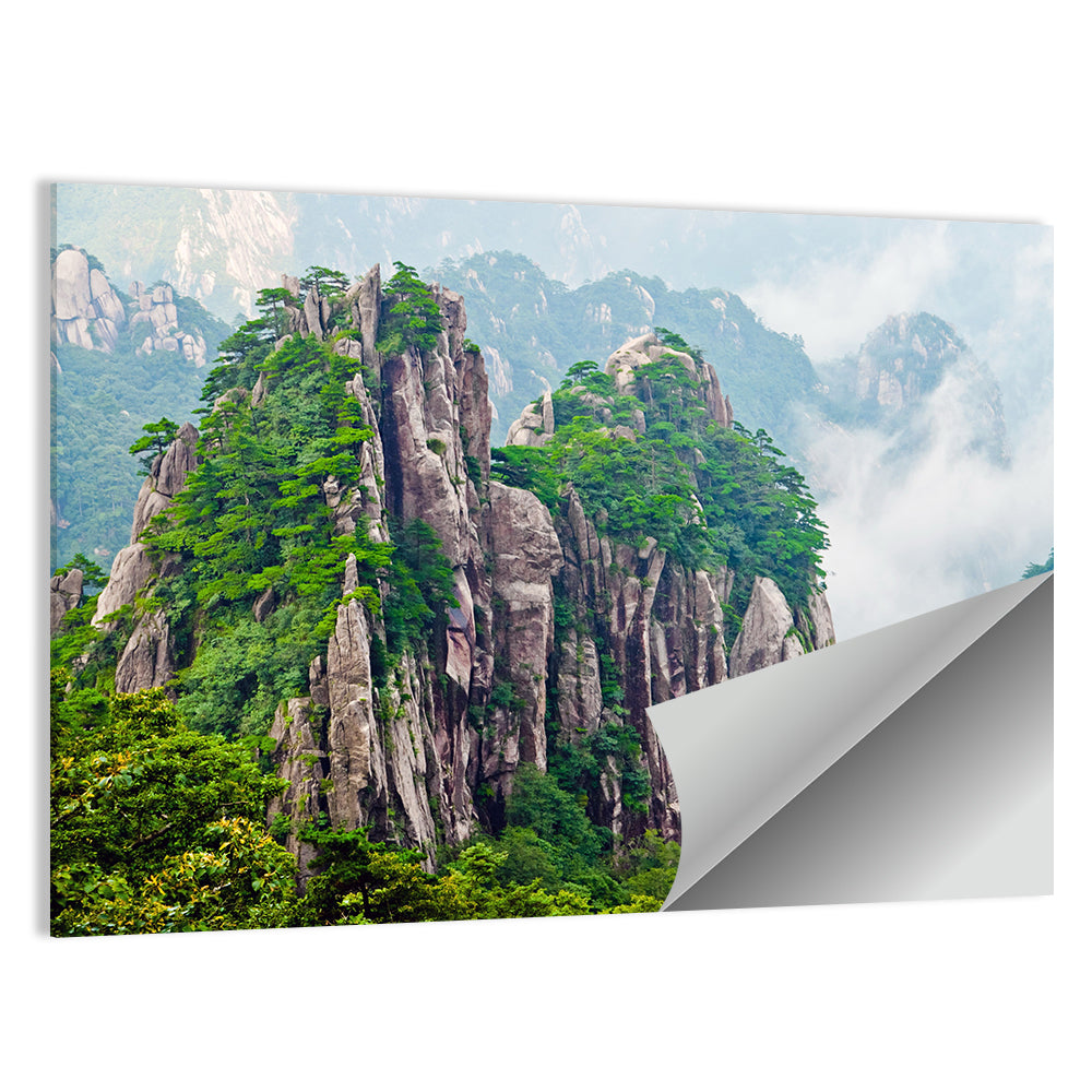 Mount Huangshan Misty Peaks Wall Art
