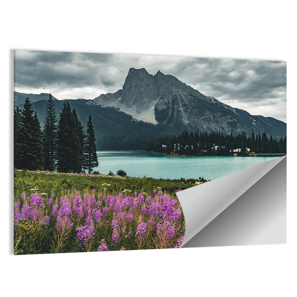 Emerald Lake with Fireweed Wall Art