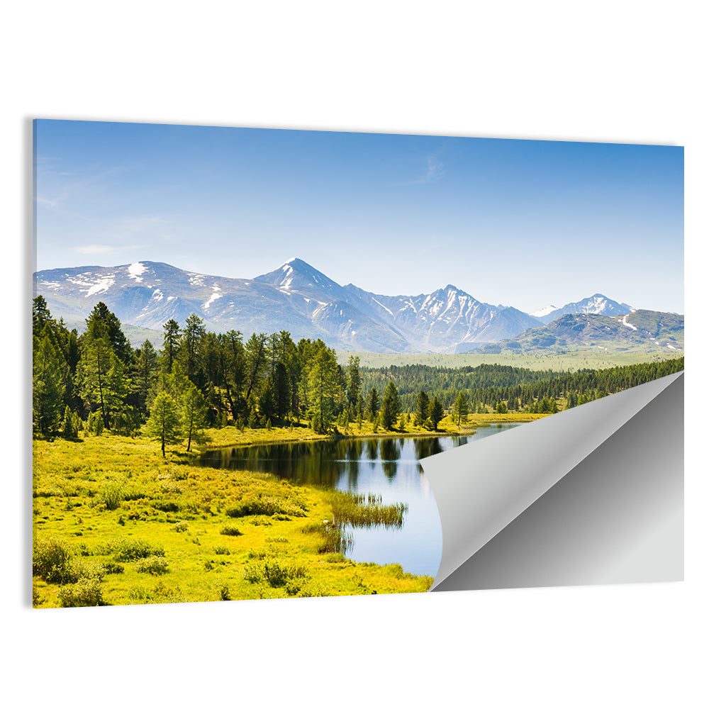 Altai Lake with Snow Capped Peaks Wall Art