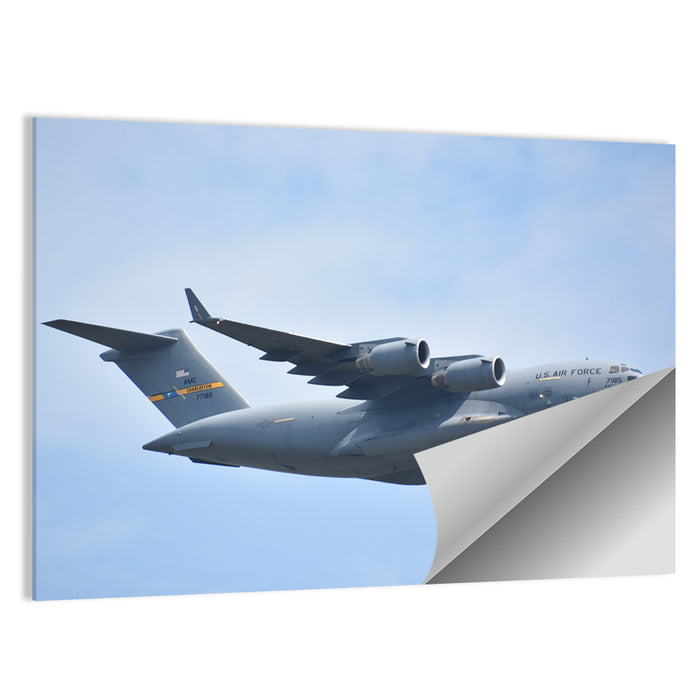 C-17 Globemaster Iii England Airshow Blue Sky Wall Art as a poster print