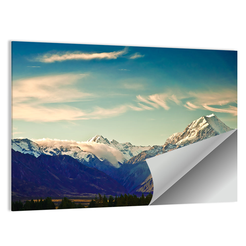 Aoraki Mount Cook Golden Hour Wall Art