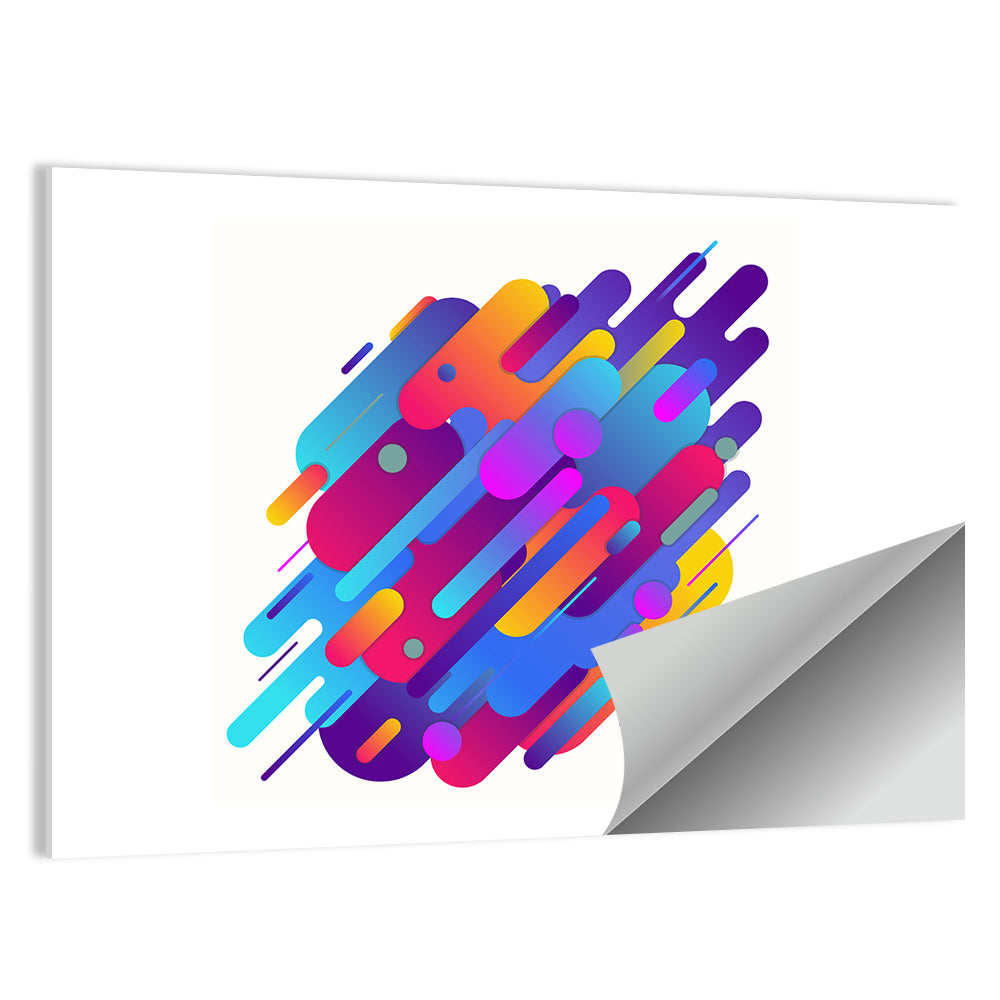 Diagonal Geometric Color Study Wall Art