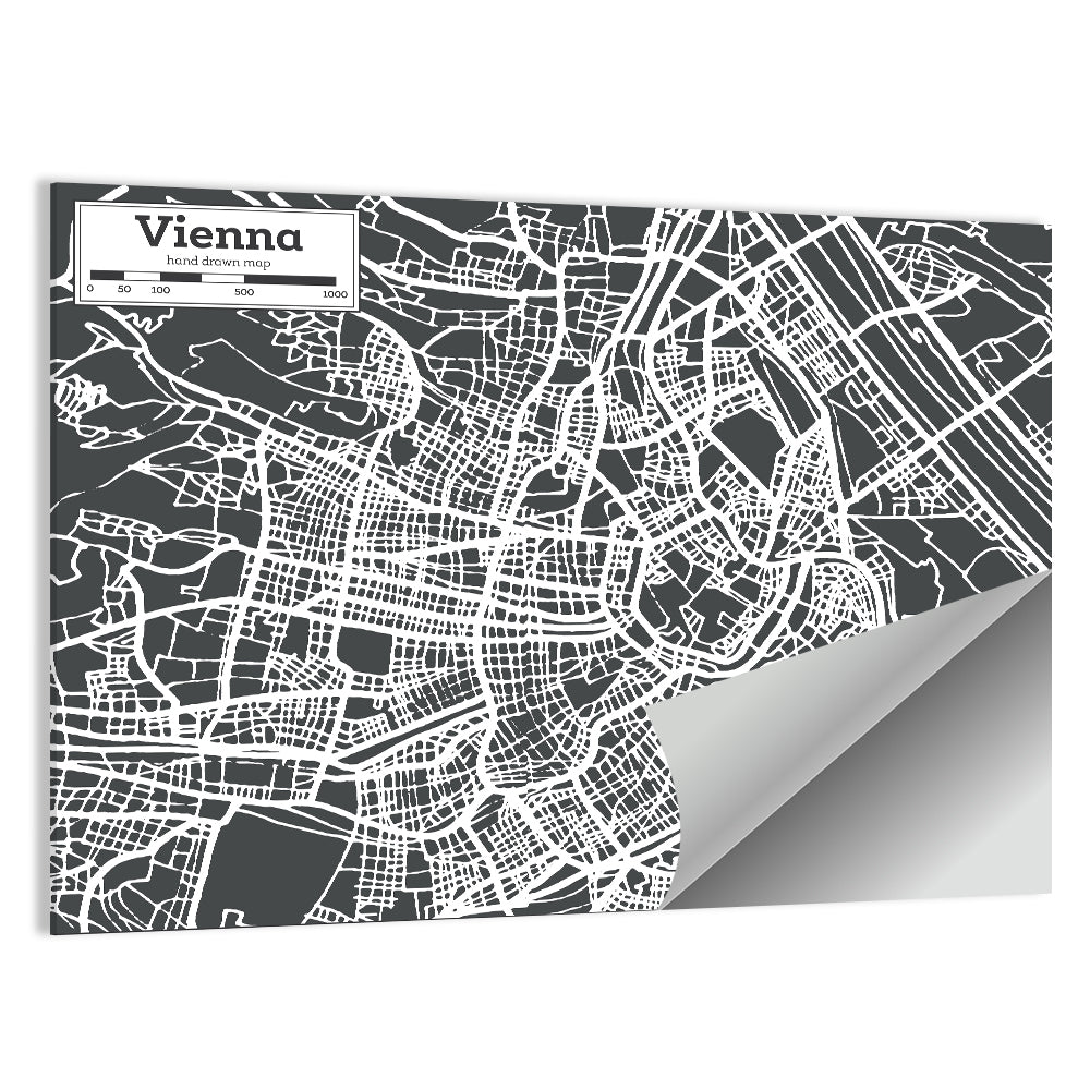 Vienna Street Map Wall Art