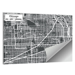 Chicago Illinois Map Wall Art