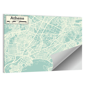 Athens Map Wall Art
