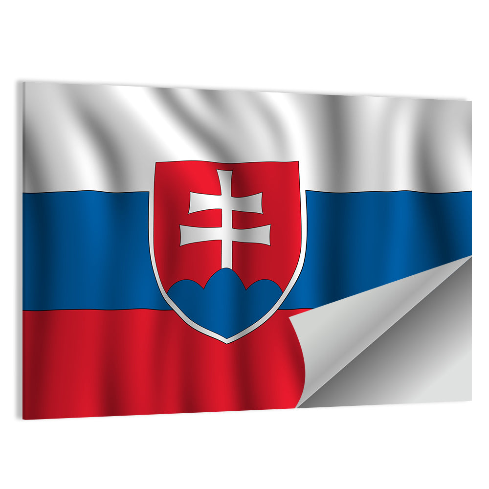 Slovak Flag with Heraldic Shield Wall Art