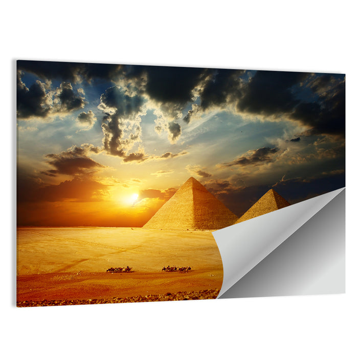 Great Pyramids of Giza at Dusk Wall Art as a poster print