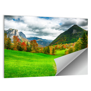 Austrian Alpine Meadows At Autumn Wall Art