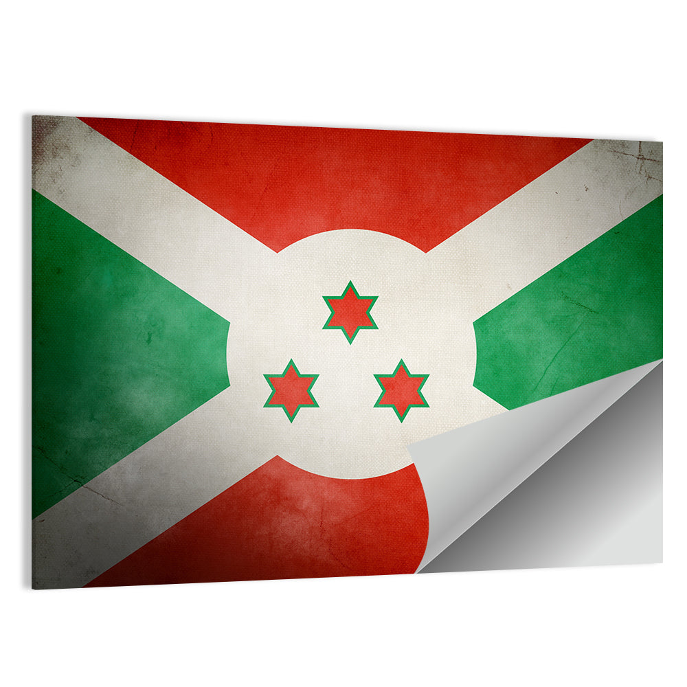 Vintage Burundi Flag Wall Art