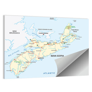 Nova Scotia Map Wall Art