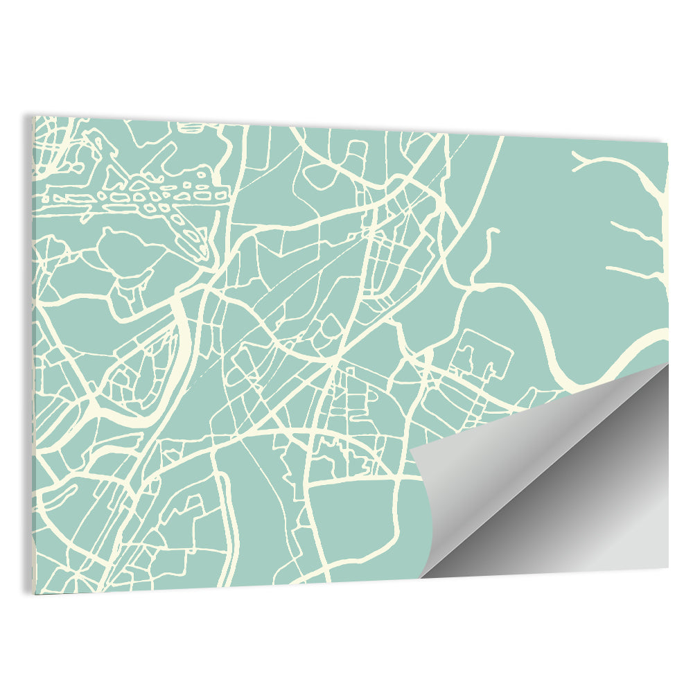 Mumbai Minimalist City Map Wall Art