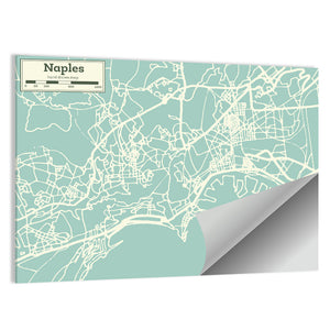 Naples City Map Wall Art