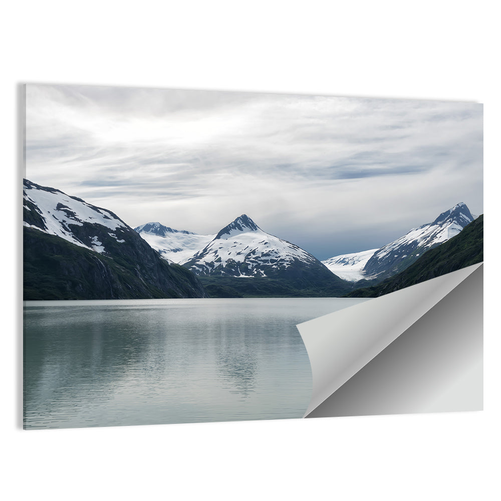 Glacial Mountain Lake Reflection Wall Art