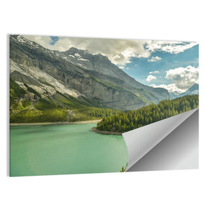 Oeschinen Lake In Swiss Alps Wall Art